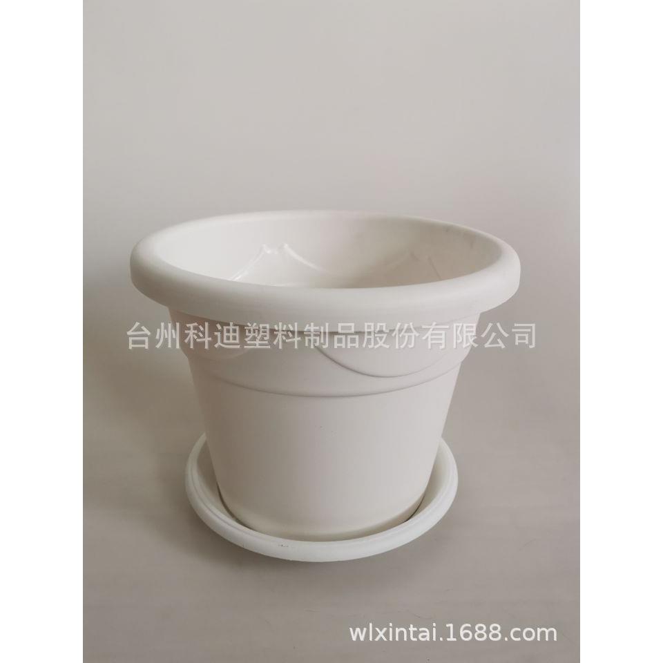 工厂KD5204W白色棕色塑料花盆容器