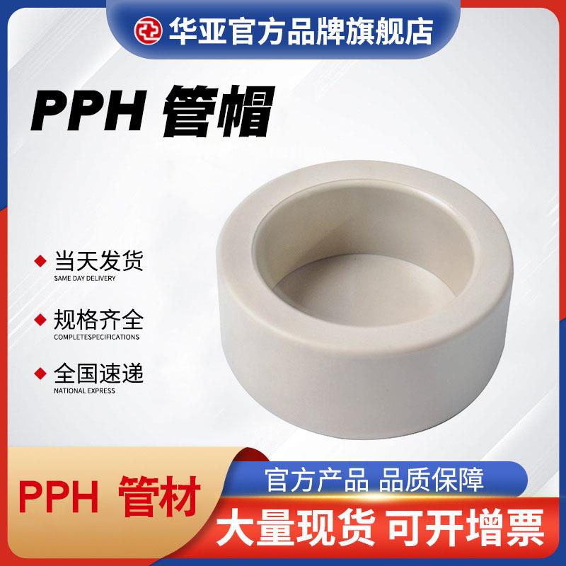 PPH管堵管帽热熔焊接PP-H塑料管件耐酸碱腐蚀耐高温化工堵头管盖