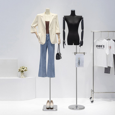 服装店大平肩模特道具女全身假人体展示架女装店橱窗半身人偶模特