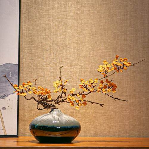 餐桌工艺品新中式家居摆件电视柜景德镇陶瓷花瓶玄关复古怀旧禅意
