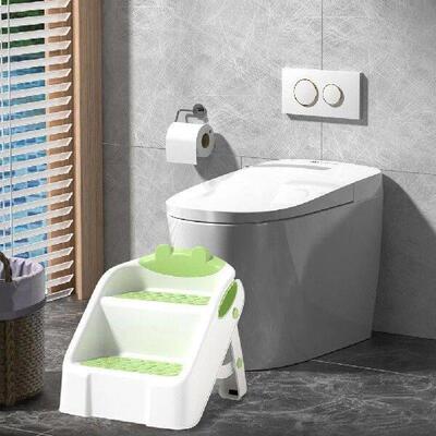 2 Step Stool for Kids Anti-Slip Toddler Step Stool Foldable