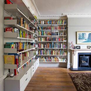 壁挂书架挂墙杂志架收纳架卧室墙面置物架客厅墙上书架一字层板架