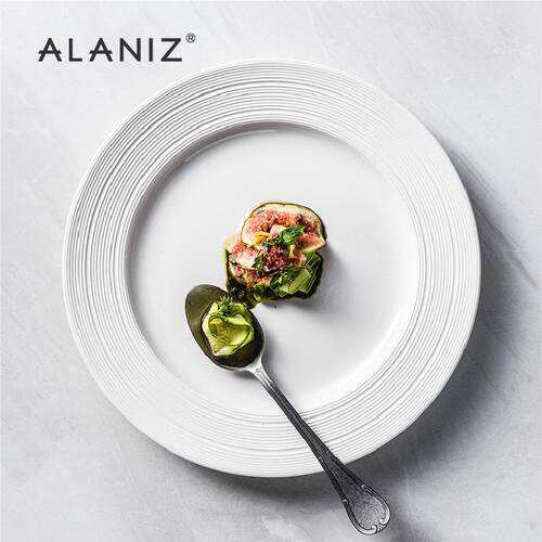 alaniz云图 牛排餐盘家用盘子义大利面盘轻奢白色盘子平盘陶瓷西