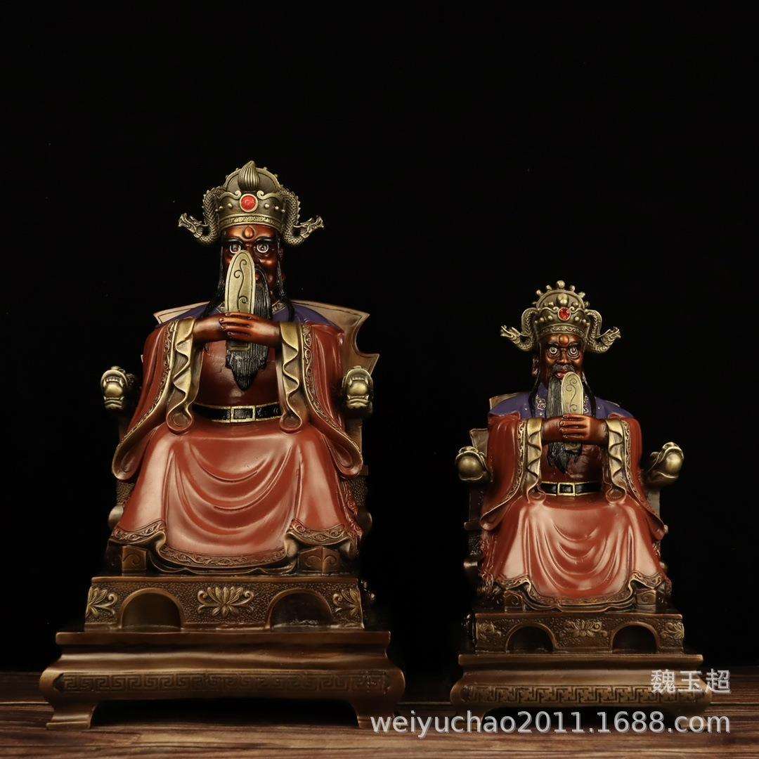 纯铜龙五爷摆件家居全铜龙王爷铜像纳福五台山龙伍爷神像