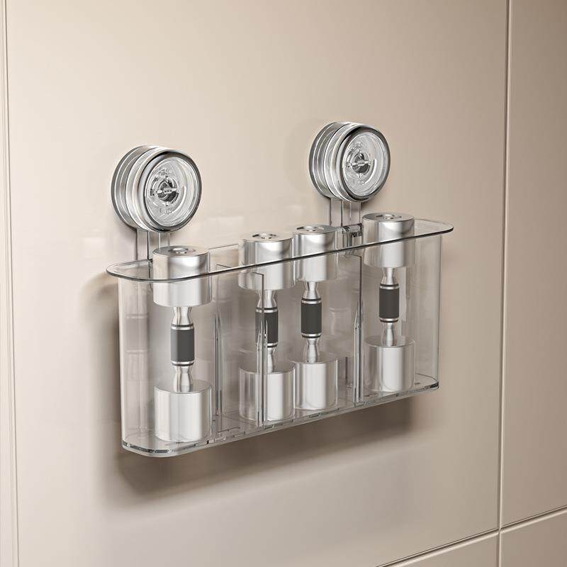 吸盘分格置物架卫生间壁挂式化妆品收纳盒浴室免打孔护肤品收纳架