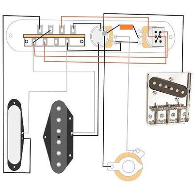 Prewired Guitar Control Plate Assembly,Loaded 3-Way Blade