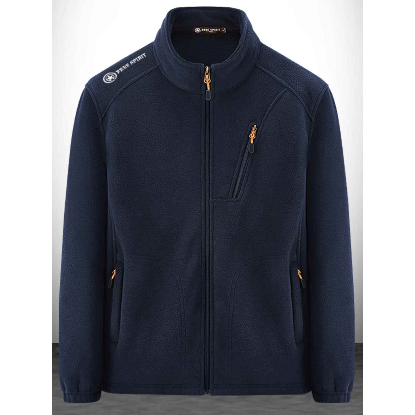 MAROLIO~出口法国！秋冬加绒加厚外套男士大码锁温双面绒抓绒卫衣