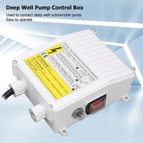 跨境control box不锈钢深井泵外置控制盒220v单相水泵电容开关盒