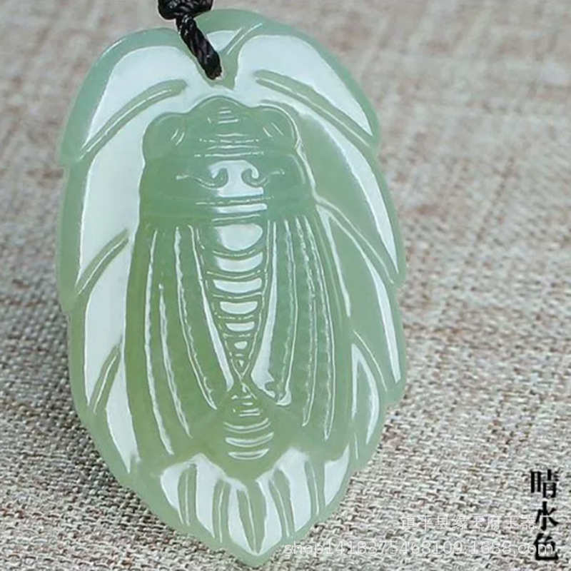 新品和田玉金蝉知了玉吊坠一鸣惊人玉蝉玉坠玉佩玉牌学生挂件玉石