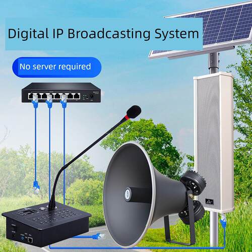Ip网络广播系统户外防水声柱扬声器校园农村喊叫声广播高音扬声器