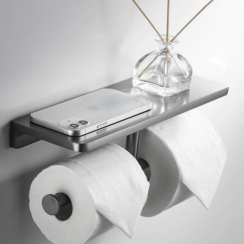 厕纸架酒店工程纸巾架锌合金手机置物架卫生间纸巾钩浴室卷纸架