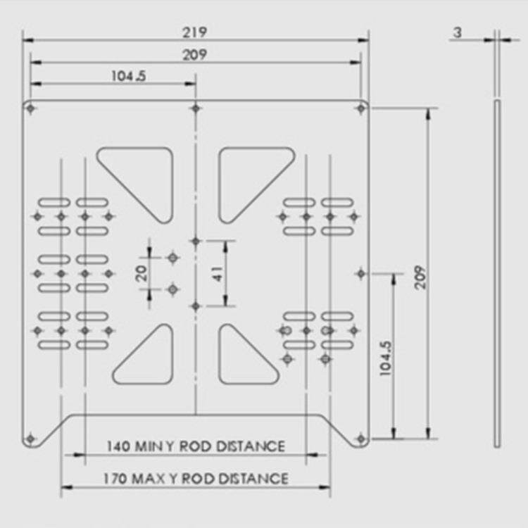 3D打印机配件 V3加热平台 Z轴支撑铝板wanhao Prusa i3热床支撑板