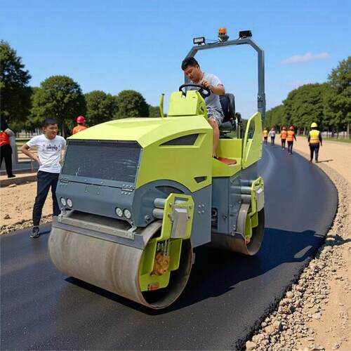 小型双钢压路车1吨沥青压实机2吨座驾式柴油液压镇动压路机