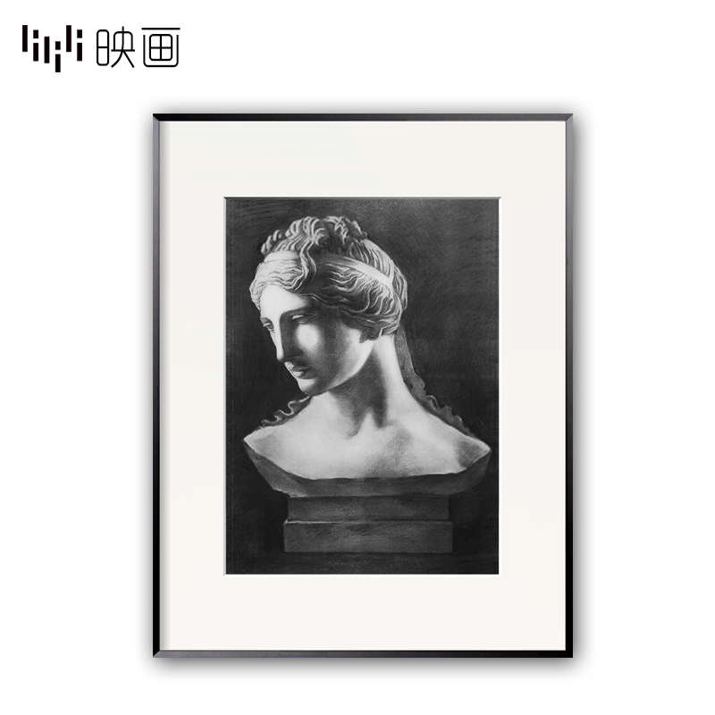 复古客厅欧式装饰画五联画餐厅组合画沙发墙人物轻奢铝合金玻璃画图片