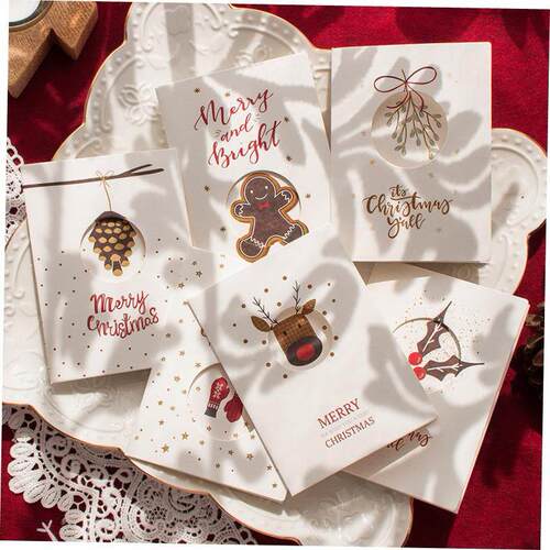 Happy Christmas Greeting Card Festival Wishing Card