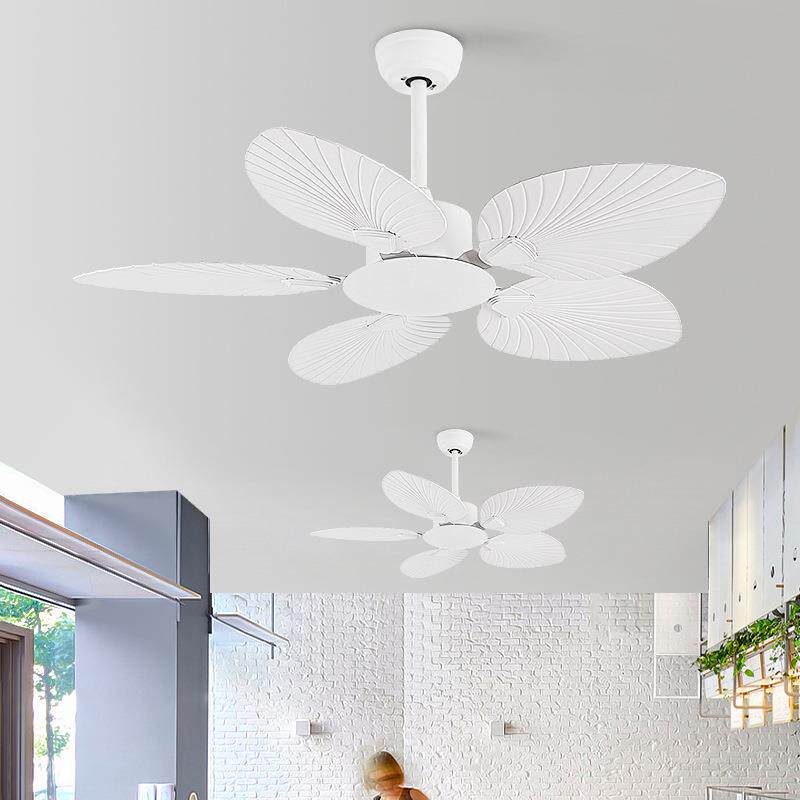 北欧大风力工业吊扇餐厅客厅家用商用复古无灯吊顶芭蕉叶电风扇