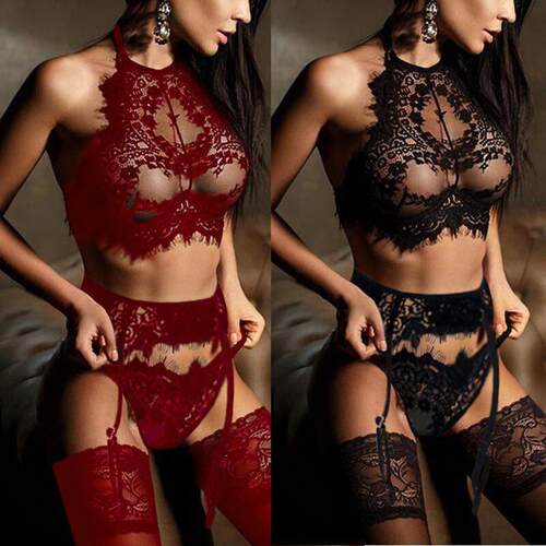 Three-point sling three-piece suit garter sexy lingerie