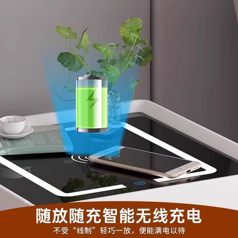 智能床头简约现代家用卧985室卧收柜柜纳轻奢主收纳柜保险箱一体