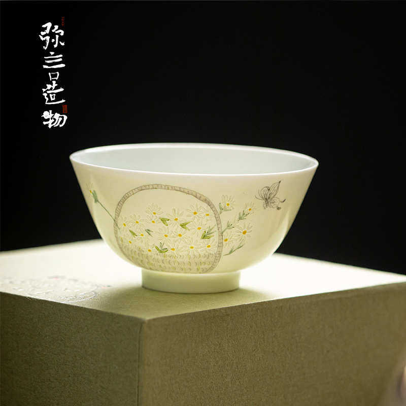 念瑶景德镇超薄胎主人杯手工陶瓷茶杯釉上彩手绘品茗杯功夫茶具,餐饮具,茶杯,淘宝优惠券,粉丝福利购,淘宝优惠卷