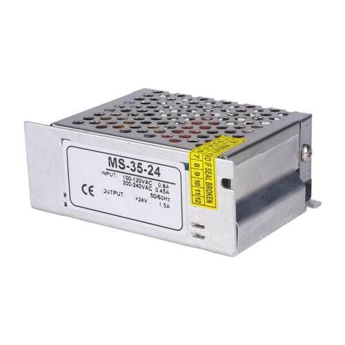 监控发光字工控变压器MS-35-24V明纬220转直流变压器开关电源厂家