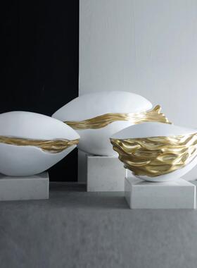 雕塑摆件艺术品现代简约家居客厅电视柜隔断创意玻璃钢玄关工艺品