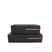 现代简约高档皮质软装 饰盒摆件 家居首饰盒珠宝盒样板间售楼处装