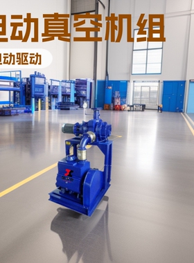 JZJX300-4真空机组ZJP300罗茨旋片式真空泵机组2x70A真空抽气设备