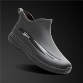 外穿防水工休闲厚底厨房Nvs376P3作防滑钓 男短筒雨英式 运动版 保鞋