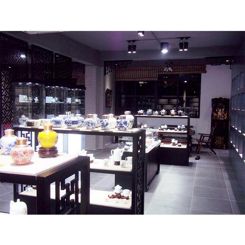 博物馆玻璃展示柜古董店铺地文物器展示台瓷古玩城装饰落wudu2017