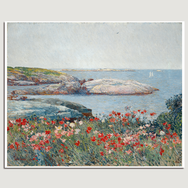 野兽派哈萨姆《Poppies, Isles of Shoals》艺术衍生品挂画版画