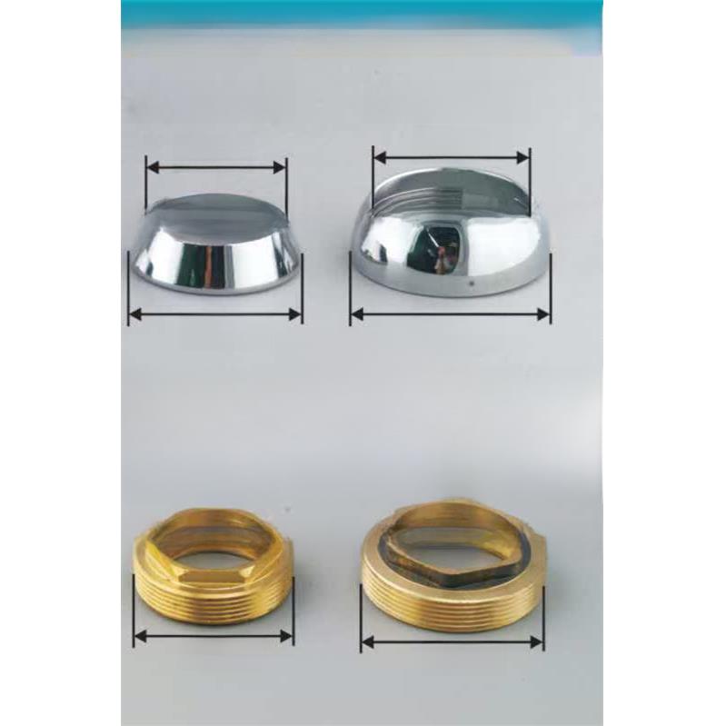 全铜混水阀阀芯压盖35/40 冷热水龙头六角开关压帽 龙头装饰配件