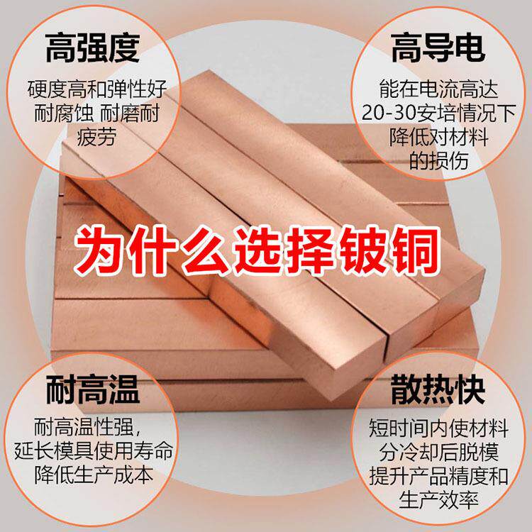 铍铜铍铜板C17200铍青铜棒铍铜带Qbe2.0合金铍铜管铍钴铜厂家现货