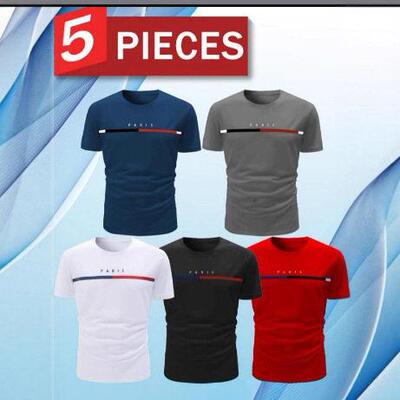 10-Piece Set Men'S Atetic Graphic Tees - Paris Performance