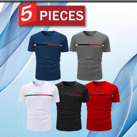 10-Piece Set Men'S Atetic Graphic Tees - Paris Performance