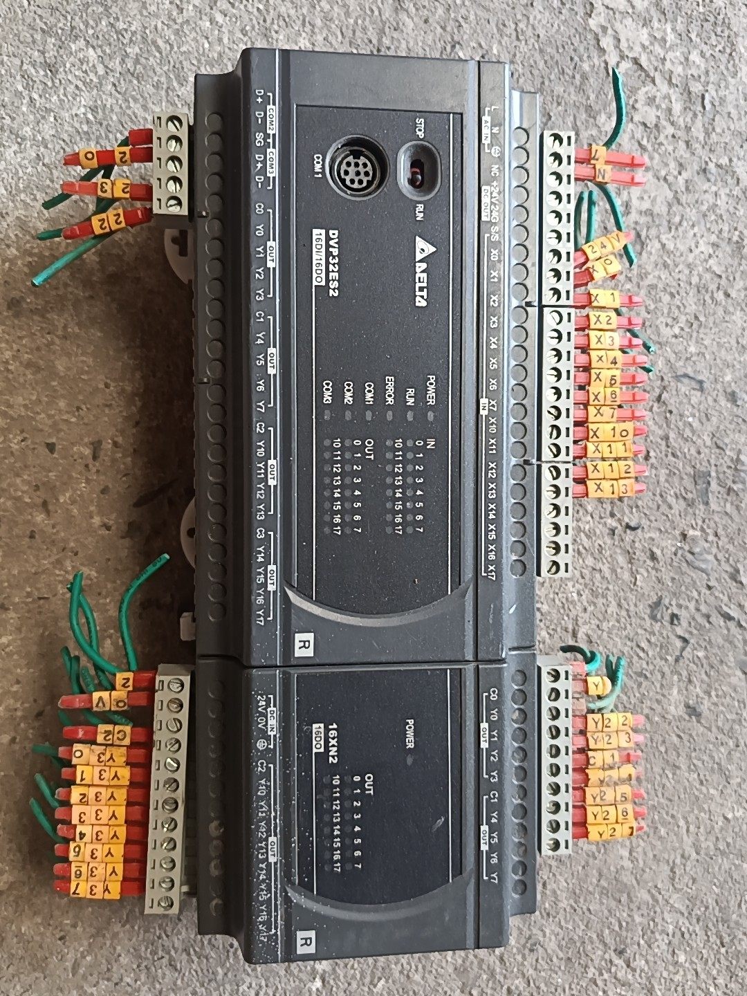 拆机台达PLC,dvp32es200r扩展DVP16XN21