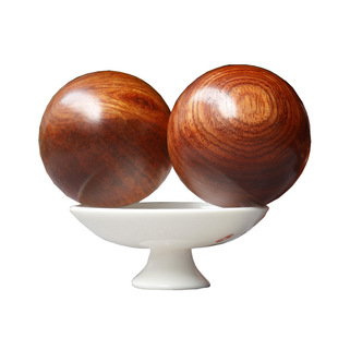 黄花梨健身球实木保健球手球把玩康复球中老年人实心木质盘球手握