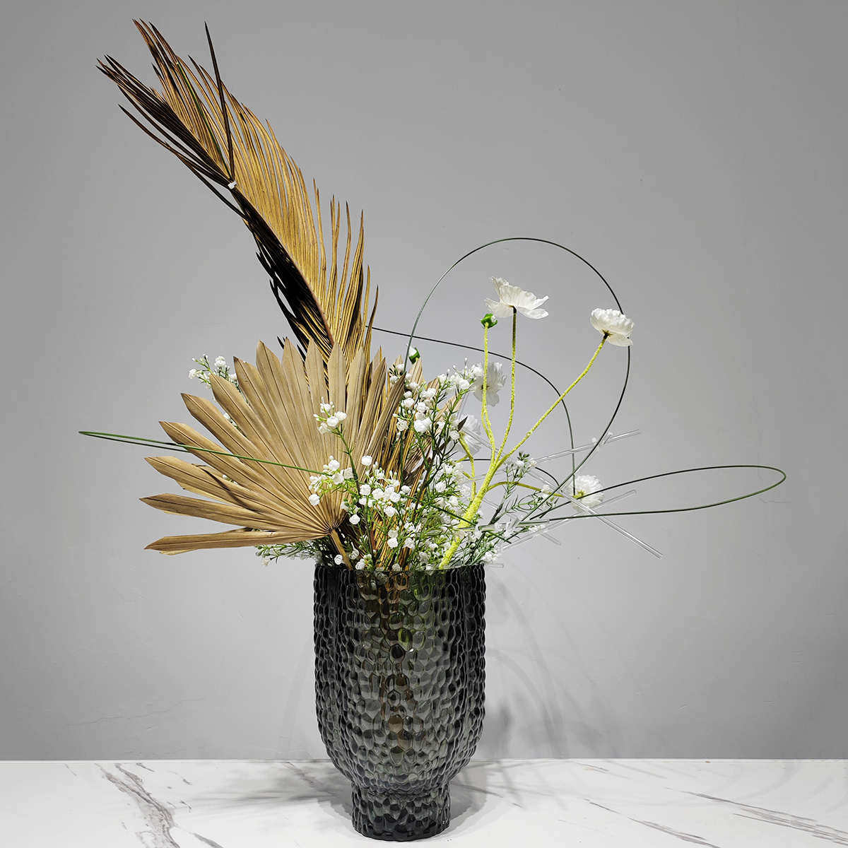 新中式仿真花艺假花插花装饰软装样板间道具酒店植物盆景桌面摆件,鲜花速递/花卉仿真/绿植园艺,仿真绿植,淘宝优惠券,粉丝福利购,淘宝优惠卷