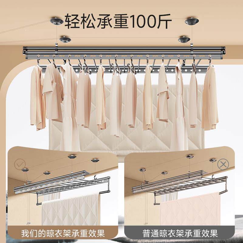 降晾衣家架阳台升JGFR-MYK用手摇晾衣杆室内动手衣架自动双杆晒衣