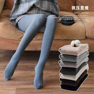 加厚棉裤 打底裤 黑灰色内穿秋裤 保暖加绒螺纹薄款 袜 女外穿春秋冬季