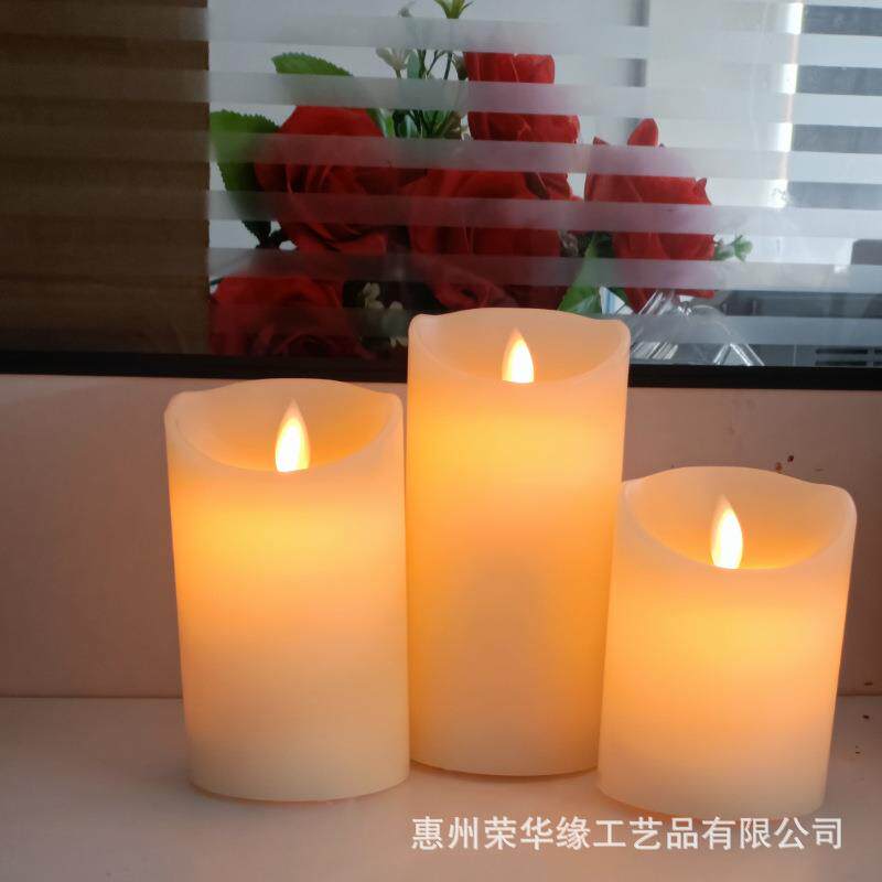 象牙色LED遥控电子蜡烛仿真石蜡烛婚礼生日店庆派对聚会蜡烛灯