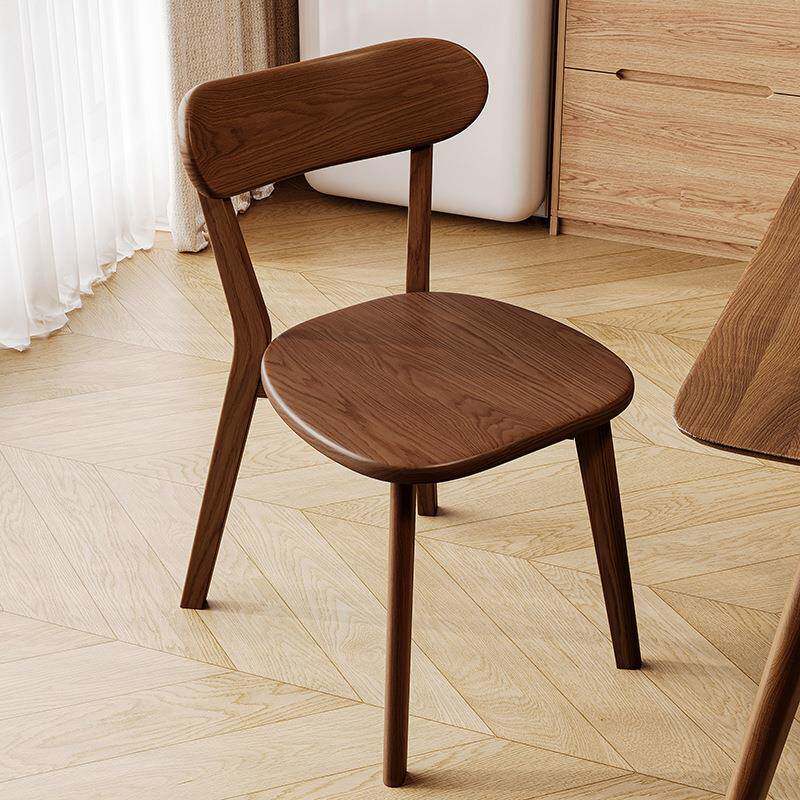实木餐椅家用靠背餐桌椅2026新款餐厅凳子中古茶桌主人椅书桌椅子