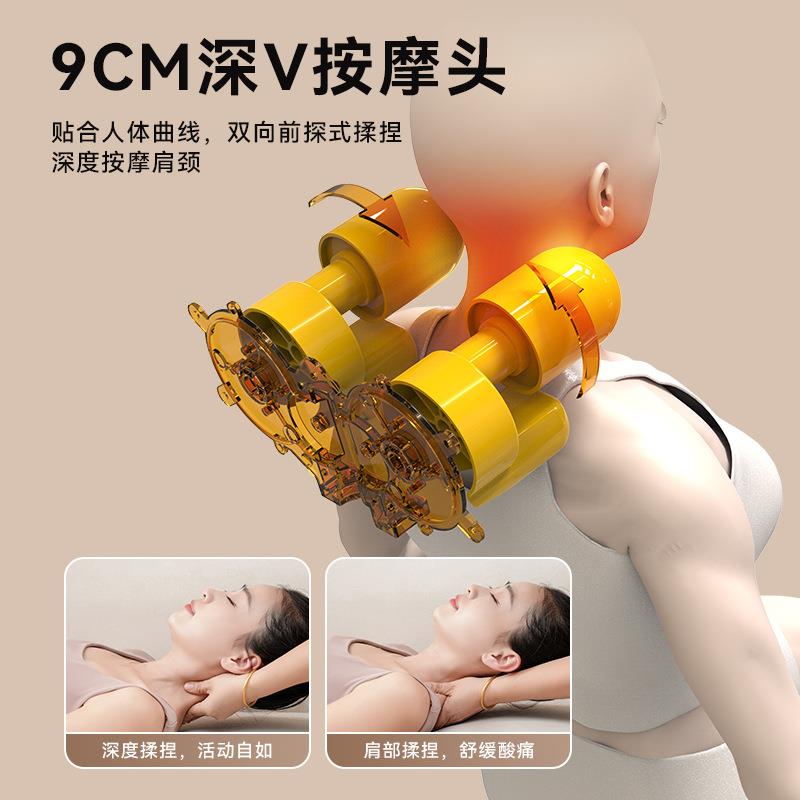 源HZY头工厂多能肩颈按摩器腰部背家部臀部摩全身按靠垫用功颈部