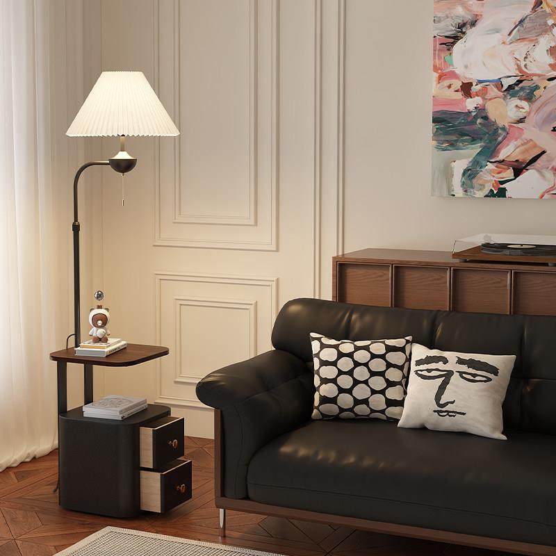 新款法式中古卧室床头柜落地灯客厅沙发旁边高级艺术氛围置物台灯,家装灯饰光源,置物功能落地灯,淘宝优惠券,粉丝福利购,淘宝优惠卷