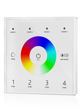 4分区触摸面板DMX主控制器T14无线面板 86盒RGB控制器T13