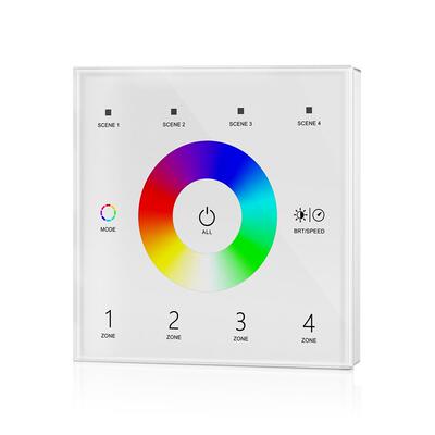 4分区触摸面板DMX主控制器T14无线面板 86盒RGB控制器T13