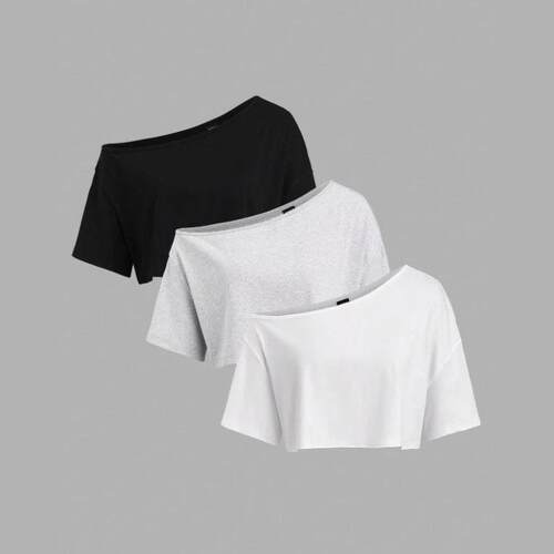 fashionable Basic women's sloping shoulder asymmetrical