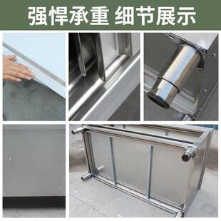 置物架推面板橱柜切菜台304厚不锈钢台工IRR作加台厨房操作专用拉
