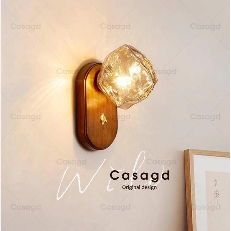 CASA卧室床头壁灯美式中古客厅背景墙走廊 日式复古民宿氛围灯具