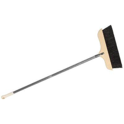 Dust Brush Long Handle Cleaning Broom Flat Side Wood