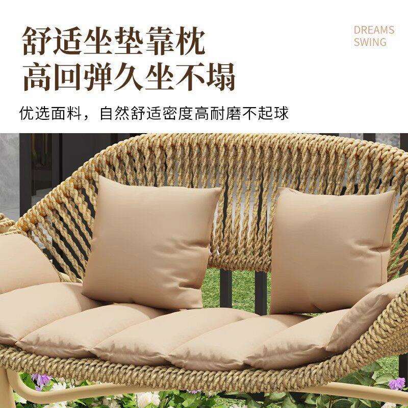 户外秋千懒人摇椅阳台摇篮椅庭院双人悬挂式吊椅室内吊床家用吊兰